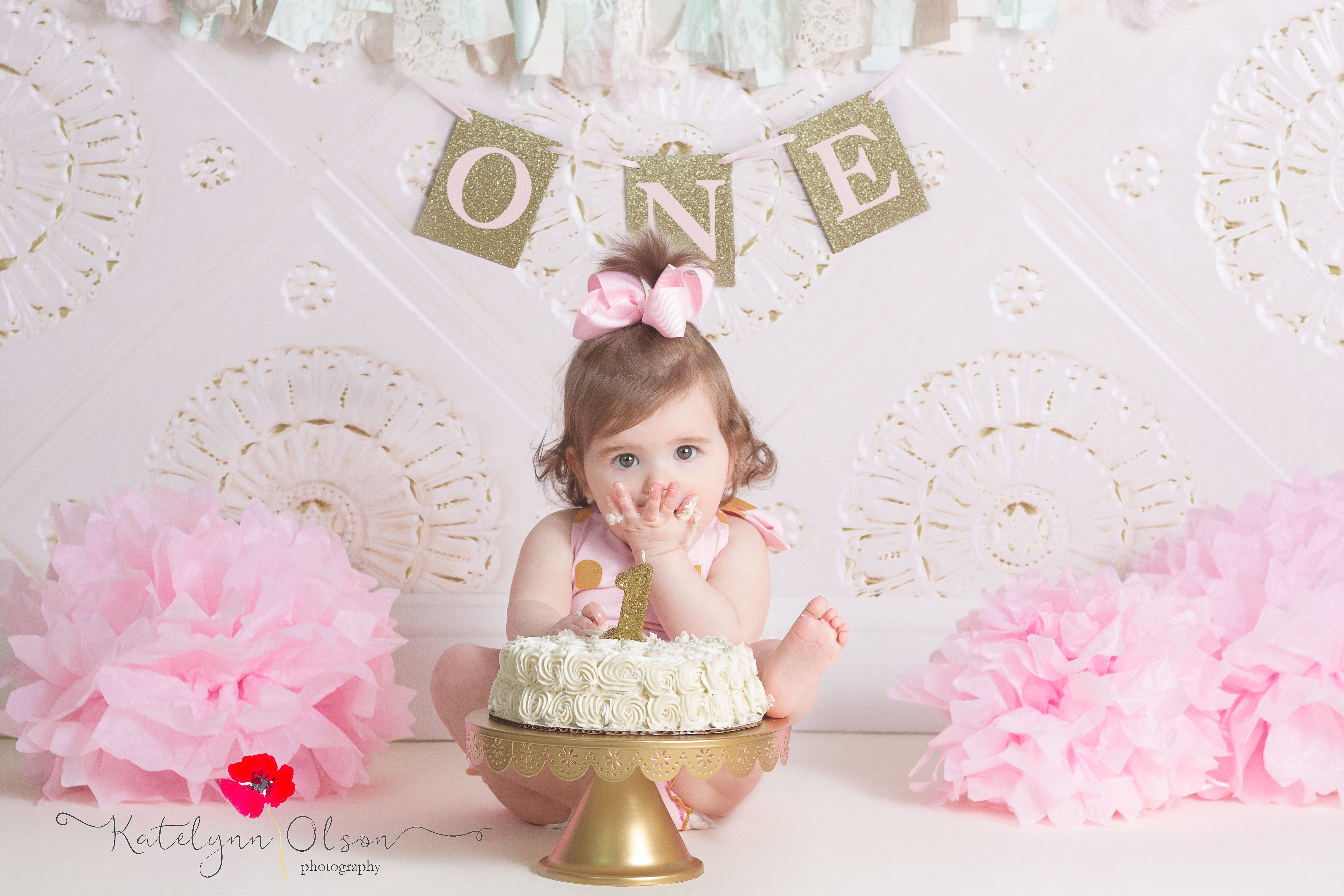 Now this baby LOVES cake!